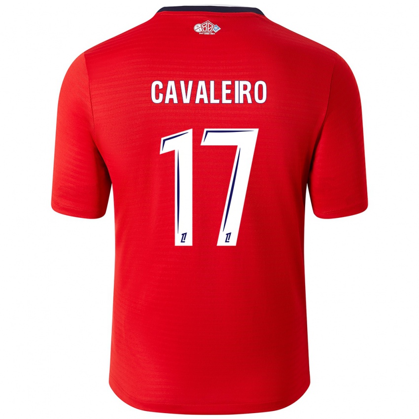 Femme Maillot Ivan Cavaleiro #17 Rouge Blanc Tenues Domicile 2024/25 T-Shirt Suisse