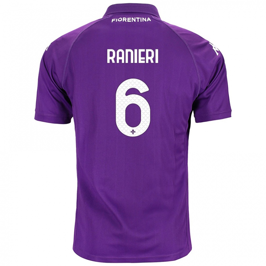 Femme Maillot Luca Ranieri #6 Violet Tenues Domicile 2024/25 T-Shirt Suisse