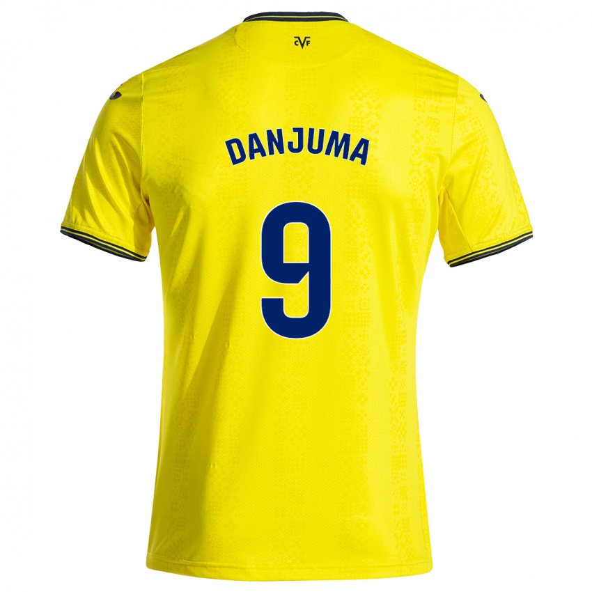 Femme Maillot Arnaut Danjuma #9 Jaune Noir Tenues Domicile 2024/25 T-Shirt Suisse