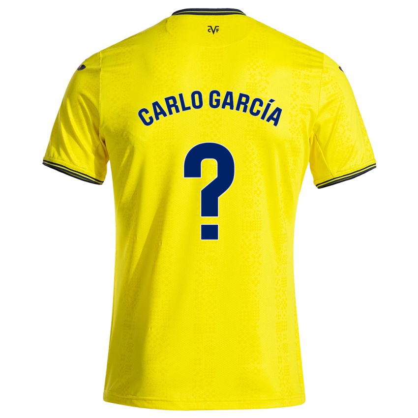 Femme Maillot Carlo García #0 Jaune Noir Tenues Domicile 2024/25 T-Shirt Suisse