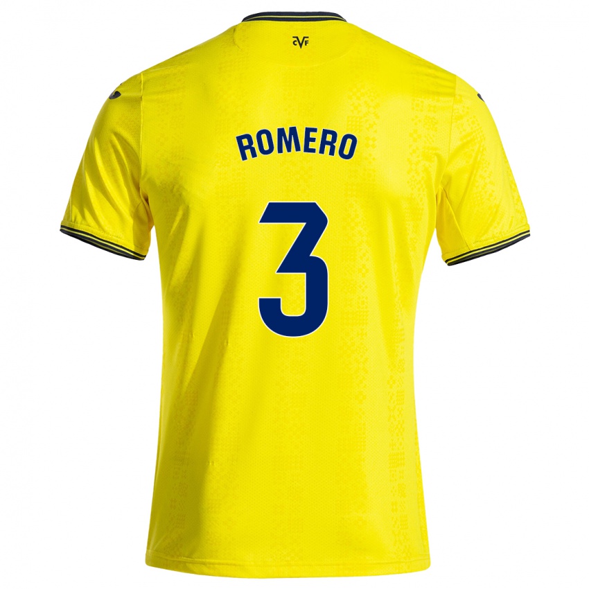 Femme Maillot Cristo Romero #3 Jaune Noir Tenues Domicile 2024/25 T-Shirt Suisse