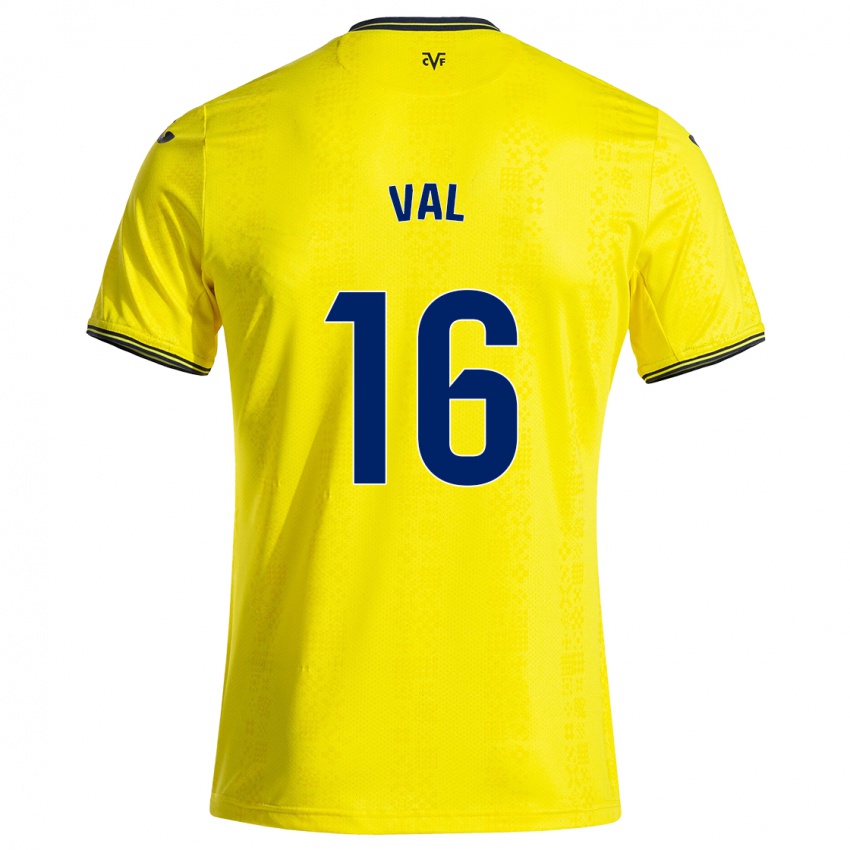 Femme Maillot Brais Val #16 Jaune Noir Tenues Domicile 2024/25 T-Shirt Suisse