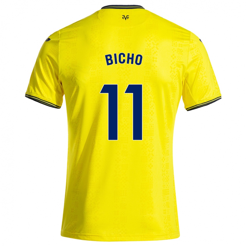 Femme Maillot Bicho #11 Jaune Noir Tenues Domicile 2024/25 T-Shirt Suisse