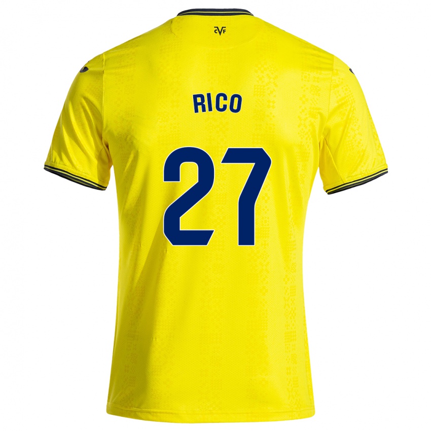 Femme Maillot Vera Rico #27 Jaune Noir Tenues Domicile 2024/25 T-Shirt Suisse