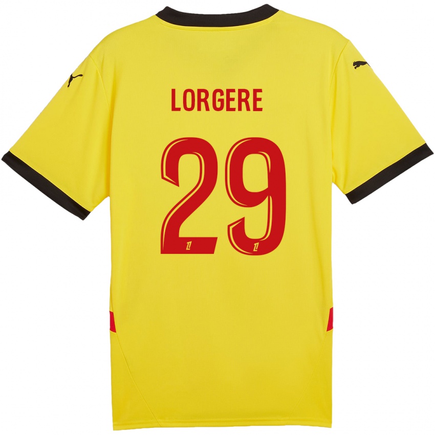 Damen Charlotte Lorgeré #29 Gelb Rot Heimtrikot Trikot 2024/25 T-Shirt Schweiz