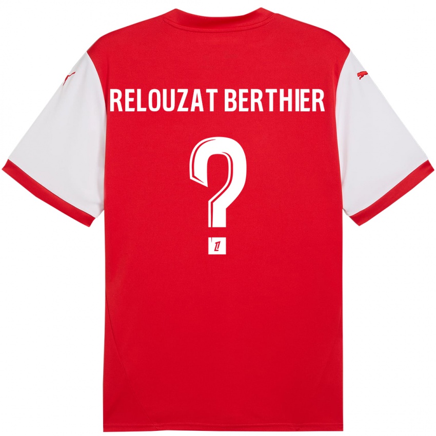 Femme Maillot Maxime Relouzat Berthier #0 Rouge Blanc Tenues Domicile 2024/25 T-Shirt Suisse