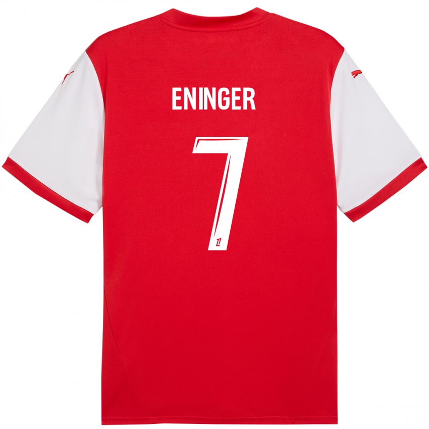 Damen Thelma Eninger #7 Rot Weiß Heimtrikot Trikot 2024/25 T-Shirt Schweiz