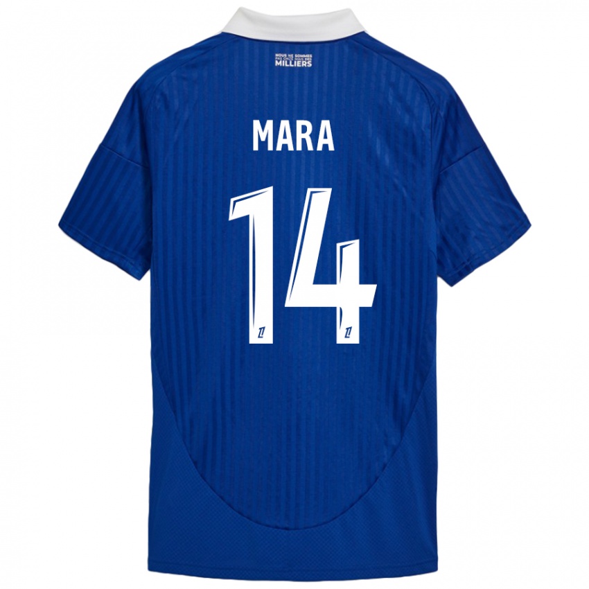 Femme Maillot Sékou Mara #14 Bleu Blanc Tenues Domicile 2024/25 T-Shirt Suisse