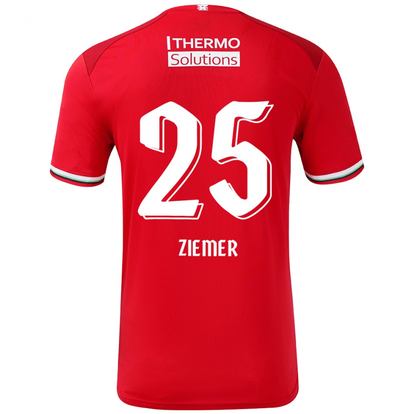 Damen Taylor Ziemer #25 Rot Weiß Heimtrikot Trikot 2024/25 T-Shirt Schweiz