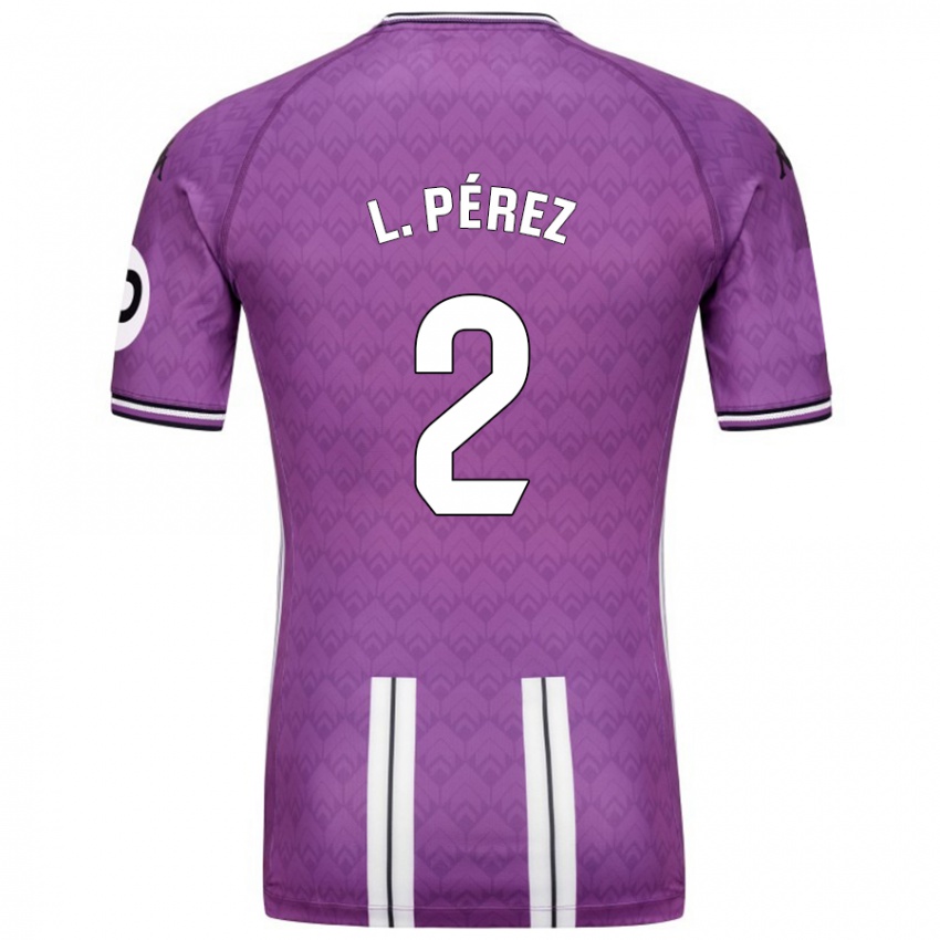 Femme Maillot Luis Pérez #2 Violet Blanc Tenues Domicile 2024/25 T-Shirt Suisse