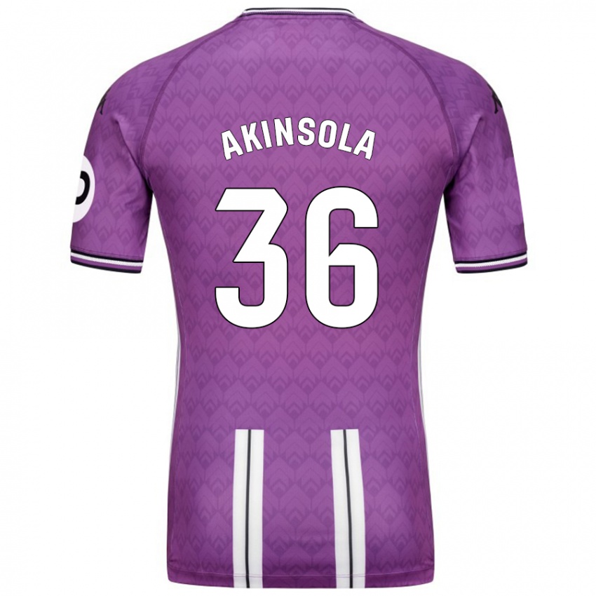 Damen Tunde Akinsola #36 Violett Weiß Heimtrikot Trikot 2024/25 T-Shirt Schweiz