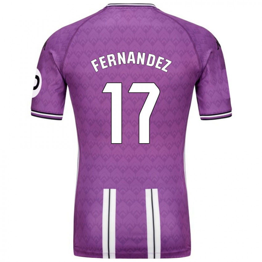 Femme Maillot Dani Fernández #17 Violet Blanc Tenues Domicile 2024/25 T-Shirt Suisse