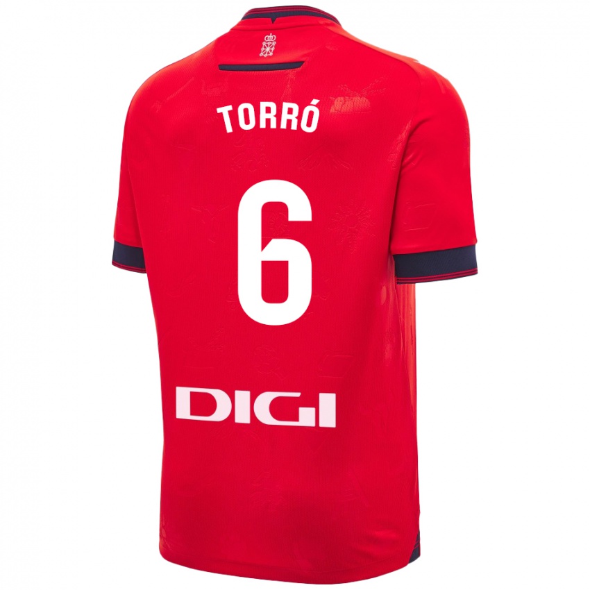 Damen Lucas Torró #6 Rot Weiß Heimtrikot Trikot 2024/25 T-Shirt Schweiz