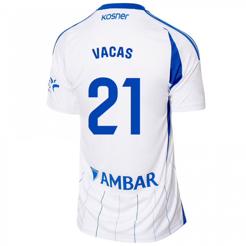 Damen Óscar Vacas #21 Rot Weiß Heimtrikot Trikot 2024/25 T-Shirt Schweiz