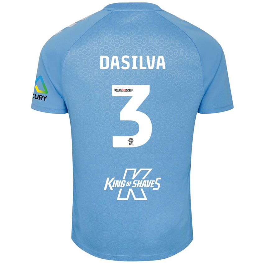 Damen Jay Dasilva #3 Blau Weiß Heimtrikot Trikot 2024/25 T-Shirt Schweiz