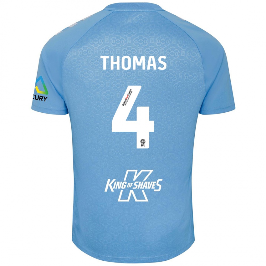 Damen Bobby Thomas #4 Blau Weiß Heimtrikot Trikot 2024/25 T-Shirt Schweiz