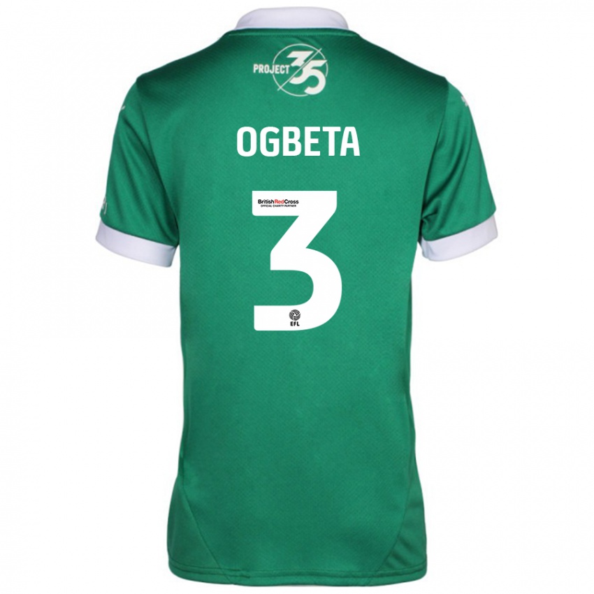 Damen Nathanael Ogbeta #3 Grün Weiß Heimtrikot Trikot 2024/25 T-Shirt Schweiz