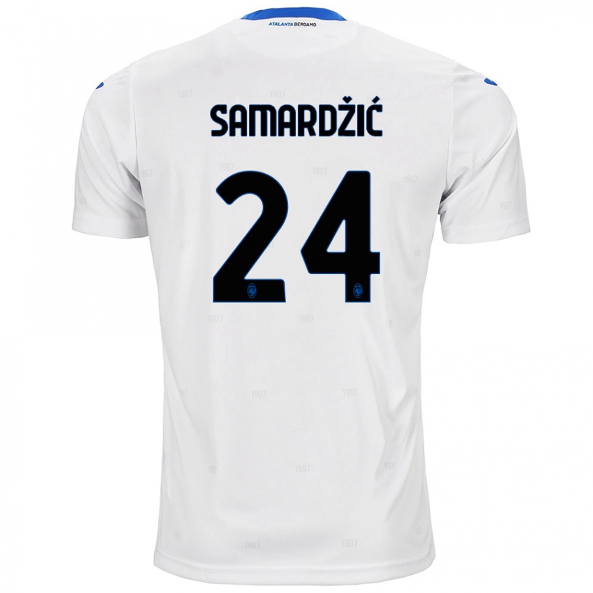 Damen Lazar Samardžić #24 Weiß Auswärtstrikot Trikot 2024/25 T-Shirt Schweiz