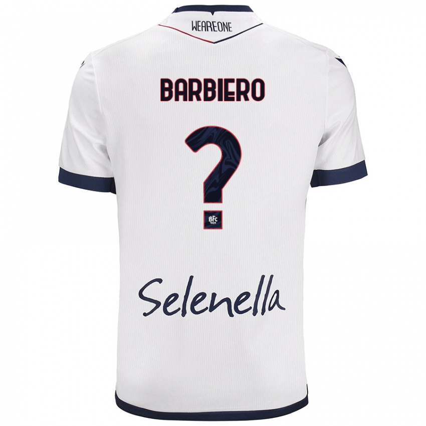 Damen Andrea Barbiero #0 Weiß Königsblau Auswärtstrikot Trikot 2024/25 T-Shirt Schweiz