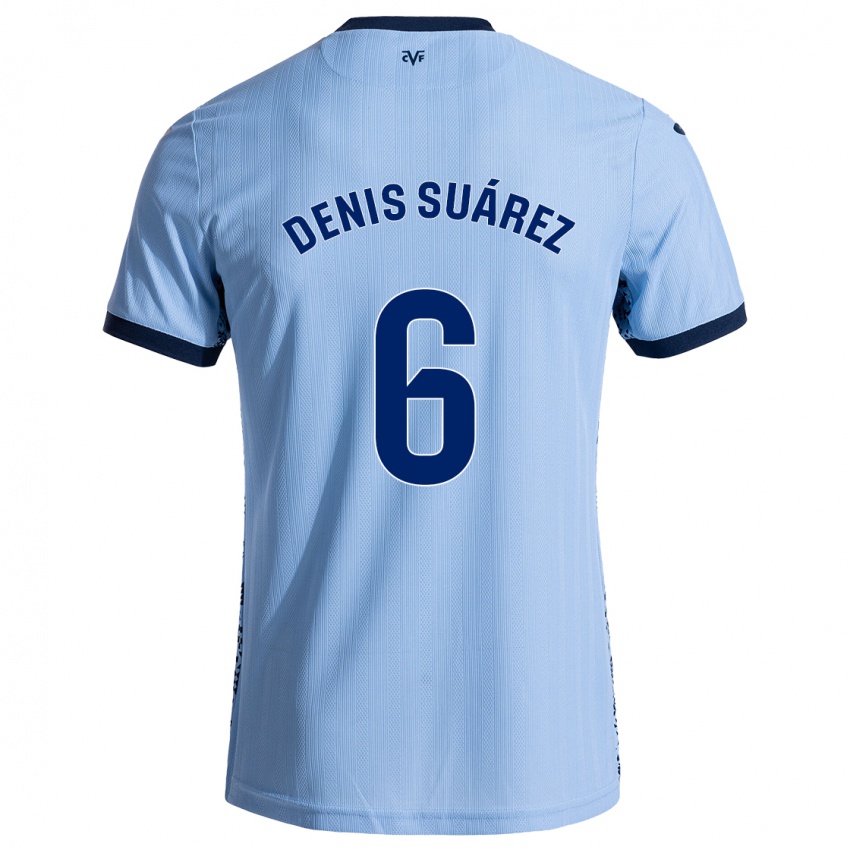 Femme Maillot Denis Suárez #6 Bleu Ciel Tenues Extérieur 2024/25 T-Shirt Suisse