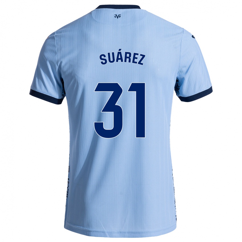 Femme Maillot Adri Suárez #31 Bleu Ciel Tenues Extérieur 2024/25 T-Shirt Suisse