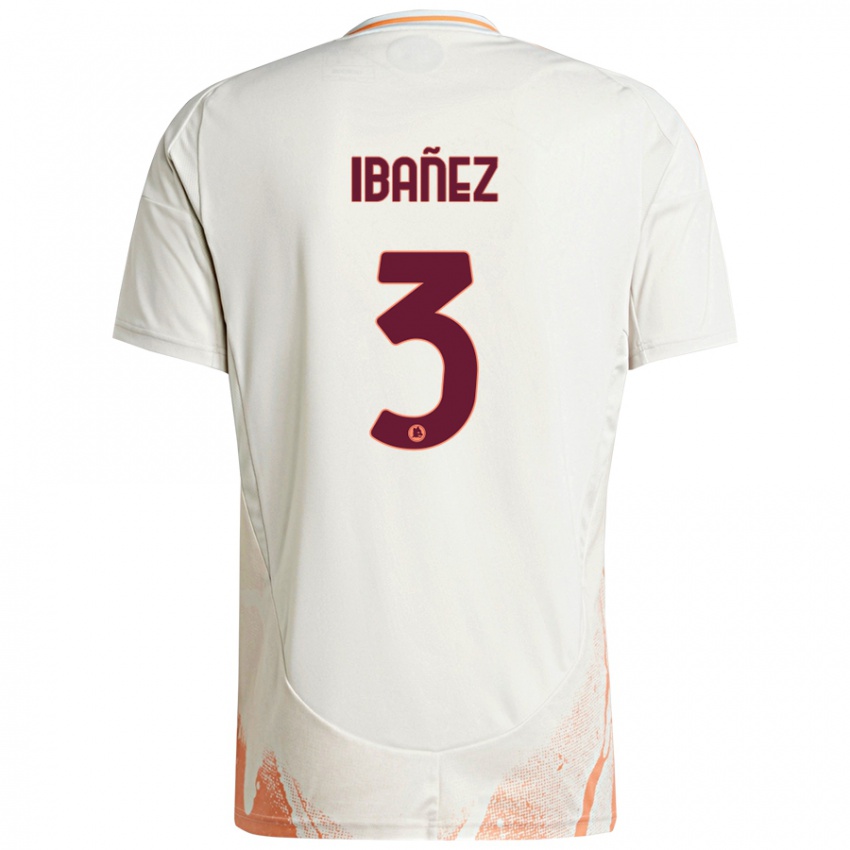 Damen Roger Ibanez #3 Cremeweiß Orange Auswärtstrikot Trikot 2024/25 T-Shirt Schweiz