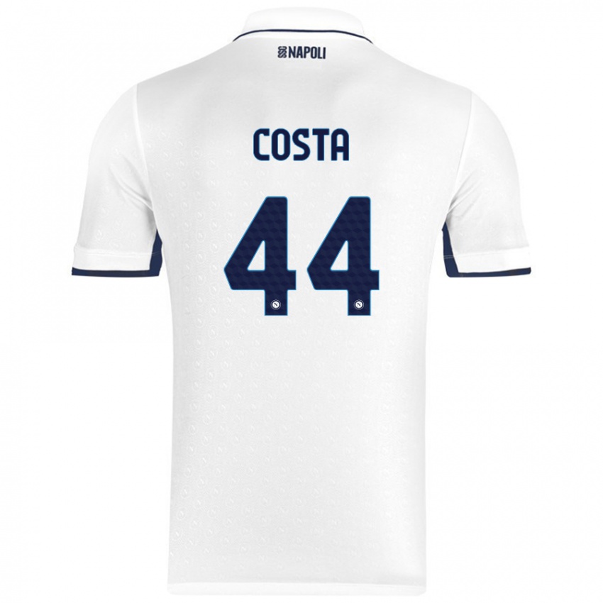 Damen Filippo Costa #44 Weiß Königsblau Auswärtstrikot Trikot 2024/25 T-Shirt Schweiz