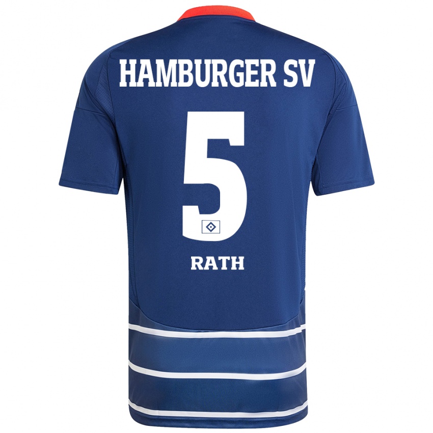 Femme Maillot Davis Rath #5 Bleu Foncé Tenues Extérieur 2024/25 T-Shirt Suisse