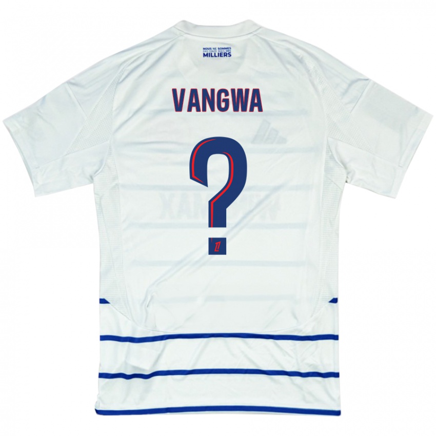 Femme Maillot Jilva Vangwa #0 Blanc Bleu Tenues Extérieur 2024/25 T-Shirt Suisse