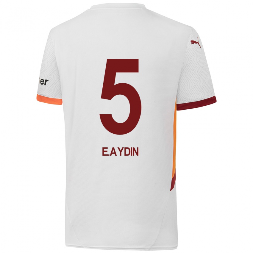 Damen Eyüp Aydin #5 Weiß Gelb Rot Auswärtstrikot Trikot 2024/25 T-Shirt Schweiz