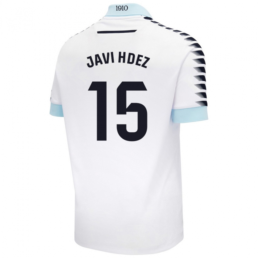 Damen Javi Hernández #15 Weiß Blau Auswärtstrikot Trikot 2024/25 T-Shirt Schweiz