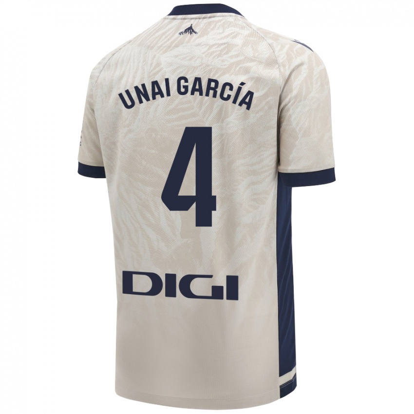 Damen Unai García #4 Hellgrau Auswärtstrikot Trikot 2024/25 T-Shirt Schweiz