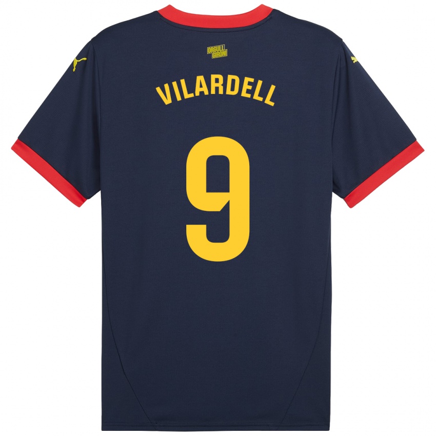 Damen Júlia Vilardell #9 Marinerot Auswärtstrikot Trikot 2024/25 T-Shirt Schweiz