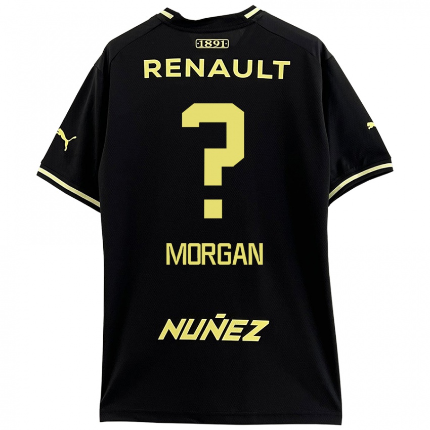 Femme Maillot Kevin Morgan #0 Noir Jaune Tenues Extérieur 2024/25 T-Shirt Suisse