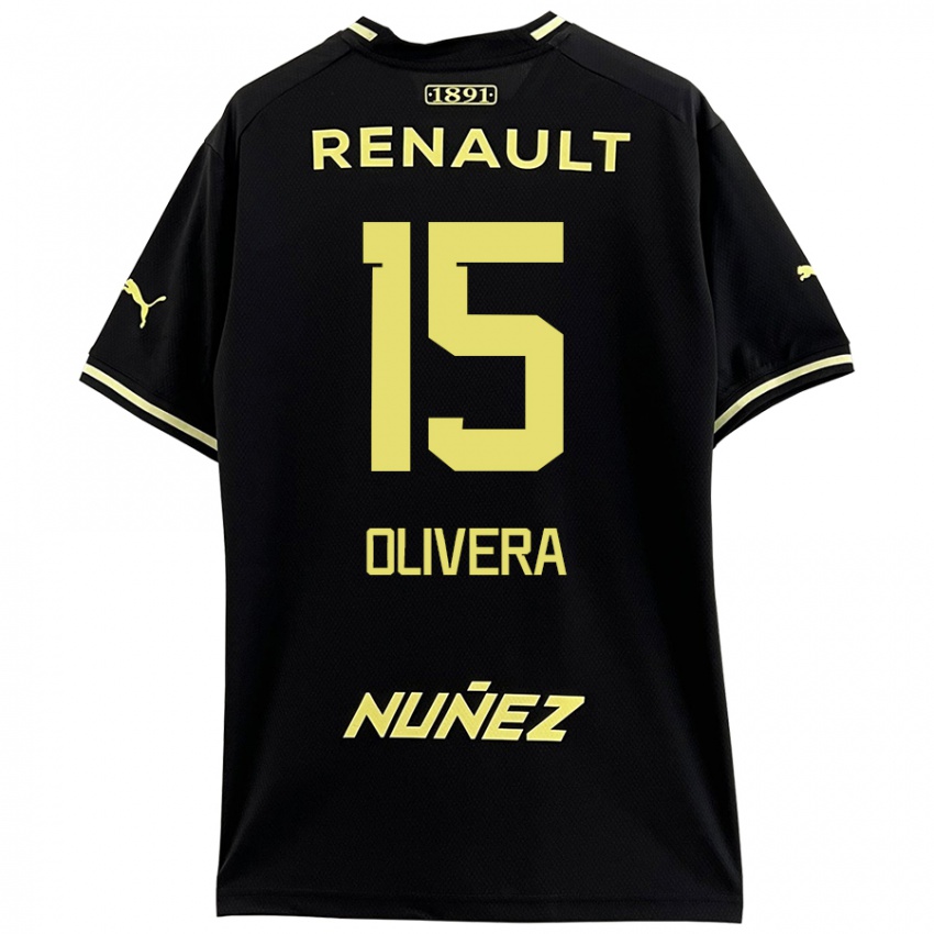 Damen Maximiliano Olivera #15 Schwarz Gelb Auswärtstrikot Trikot 2024/25 T-Shirt Schweiz