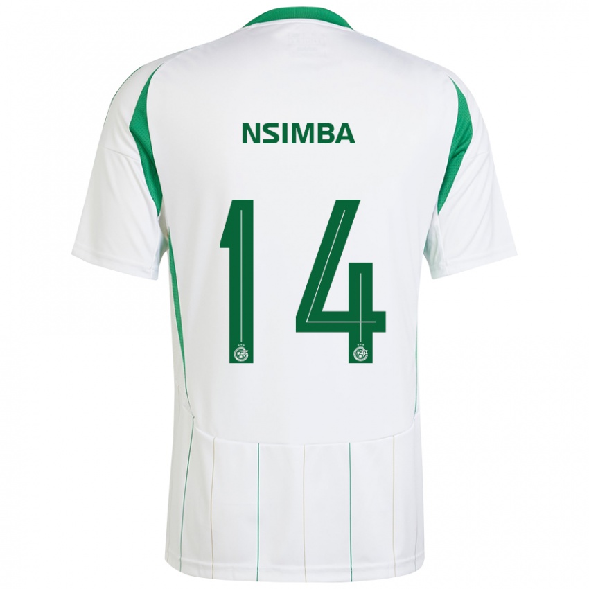 Damen Vital Nsimba #14 Weiß Grün Auswärtstrikot Trikot 2024/25 T-Shirt Schweiz