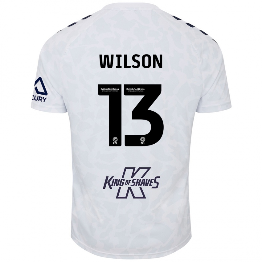 Damen Ben Wilson #13 Weiß Auswärtstrikot Trikot 2024/25 T-Shirt Schweiz