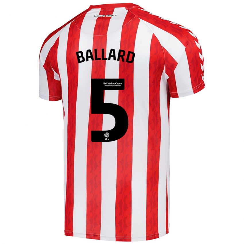 Kinder Daniel Ballard #5 Rot Weiß Heimtrikot Trikot 2024/25 T-Shirt Schweiz