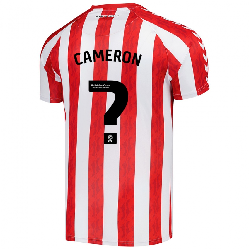 Enfant Maillot Dan Cameron #0 Rouge Blanc Tenues Domicile 2024/25 T-Shirt Suisse