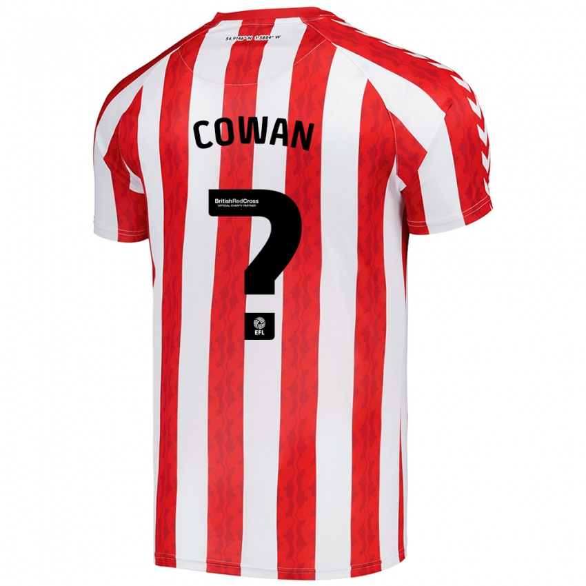 Enfant Maillot Joe Cowan #0 Rouge Blanc Tenues Domicile 2024/25 T-Shirt Suisse