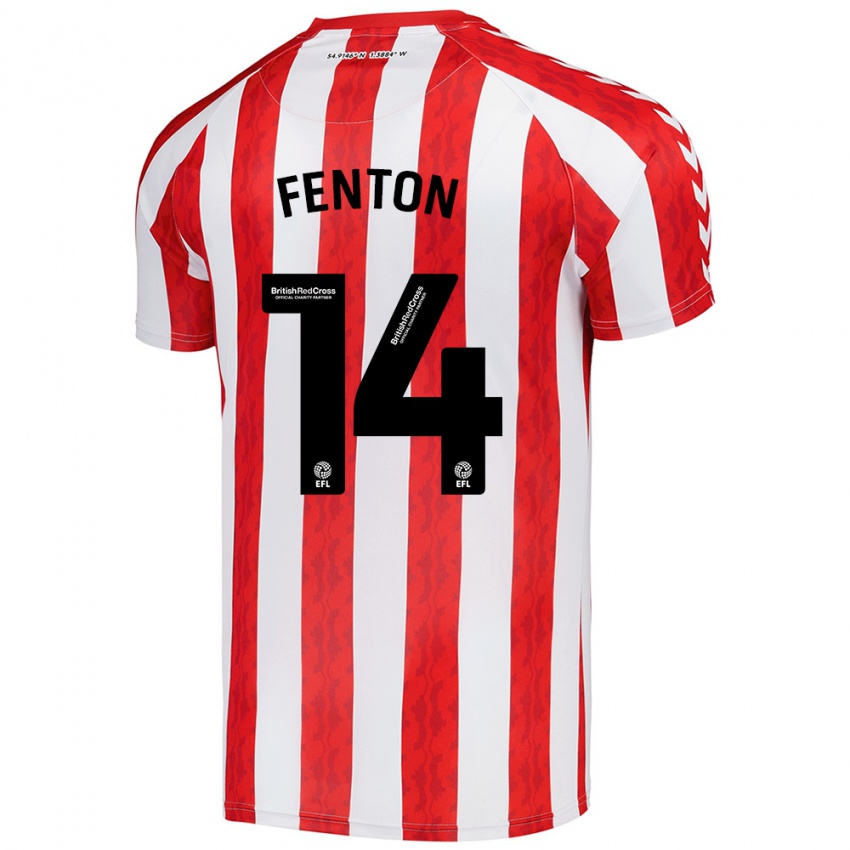 Enfant Maillot Natasha Fenton #14 Rouge Blanc Tenues Domicile 2024/25 T-Shirt Suisse