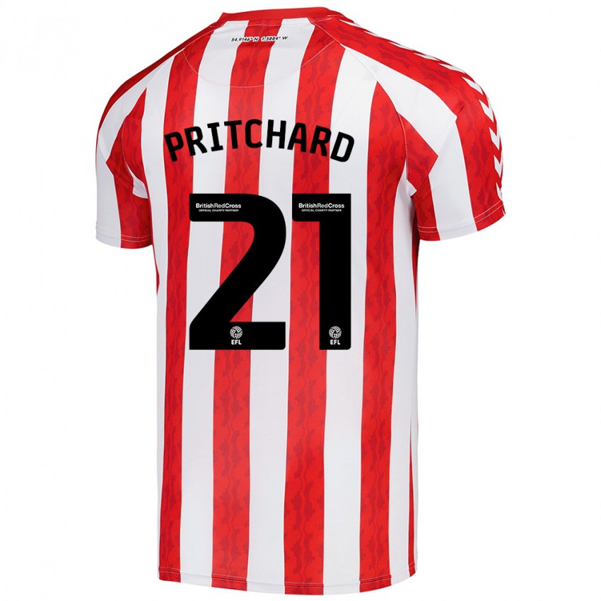 Enfant Maillot Alex Pritchard #21 Rouge Blanc Tenues Domicile 2024/25 T-Shirt Suisse