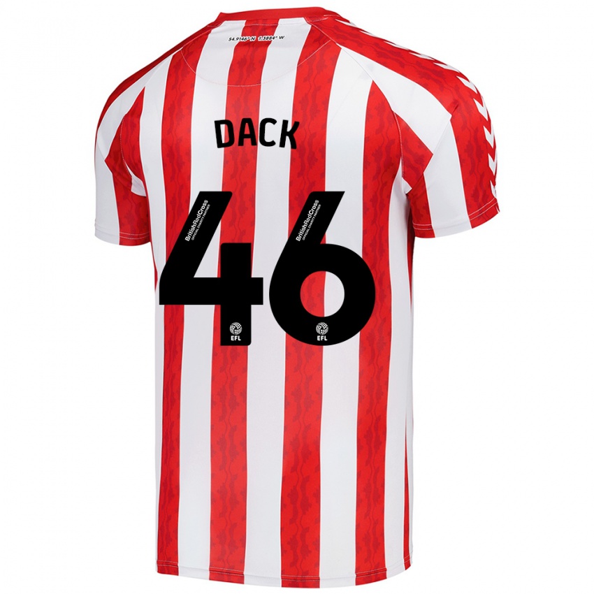 Kinder Bradley Dack #46 Rot Weiß Heimtrikot Trikot 2024/25 T-Shirt Schweiz