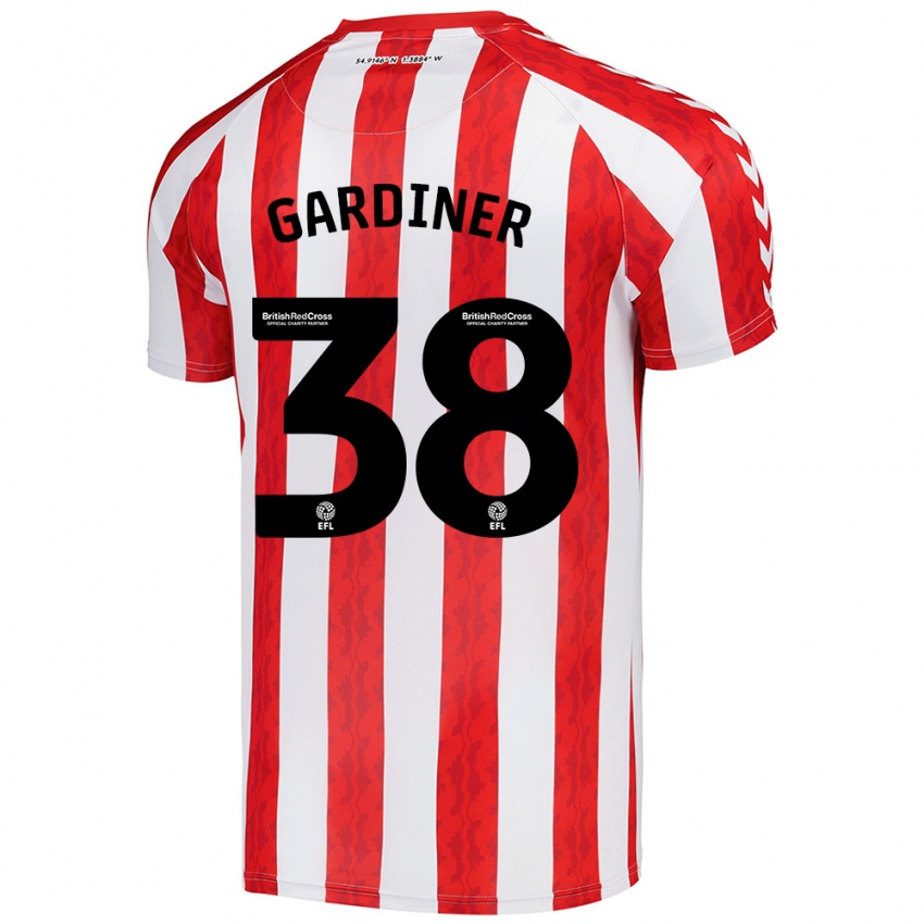 Enfant Maillot Harry Gardiner #38 Rouge Blanc Tenues Domicile 2024/25 T-Shirt Suisse