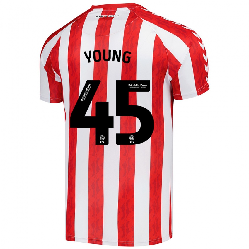 Kinder Matthew Young #45 Rot Weiß Heimtrikot Trikot 2024/25 T-Shirt Schweiz