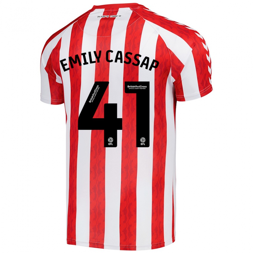 Kinder Emily Cassap #41 Rot Weiß Heimtrikot Trikot 2024/25 T-Shirt Schweiz