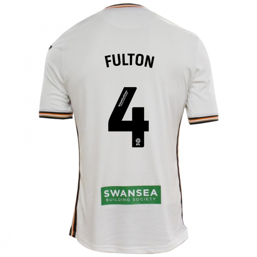 Enfant Maillot Jay Fulton #4 Blanc Tenues Domicile 2024/25 T-Shirt Suisse