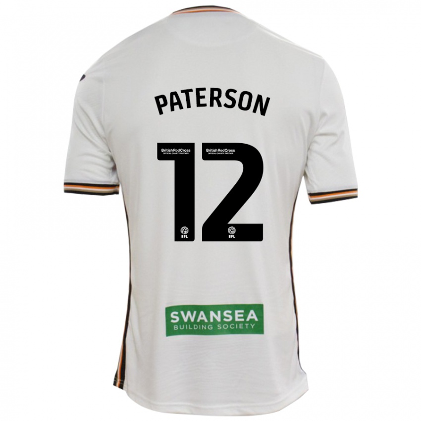 Kinder Jamie Paterson #12 Rot Weiß Heimtrikot Trikot 2024/25 T-Shirt Schweiz