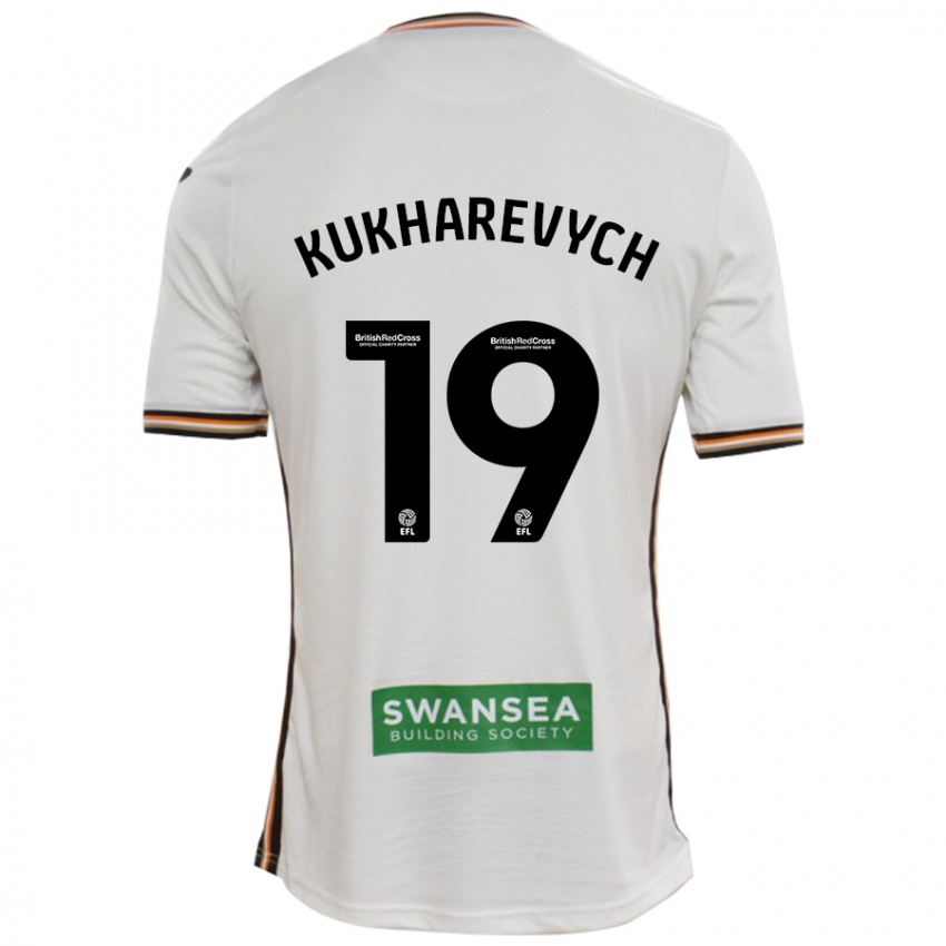 Kinder Mykola Kukharevych #19 Rot Weiß Heimtrikot Trikot 2024/25 T-Shirt Schweiz