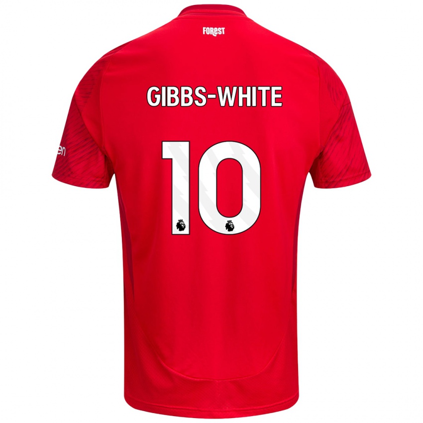 Kinder Morgan Gibbs-White #10 Rot Weiß Heimtrikot Trikot 2024/25 T-Shirt Schweiz